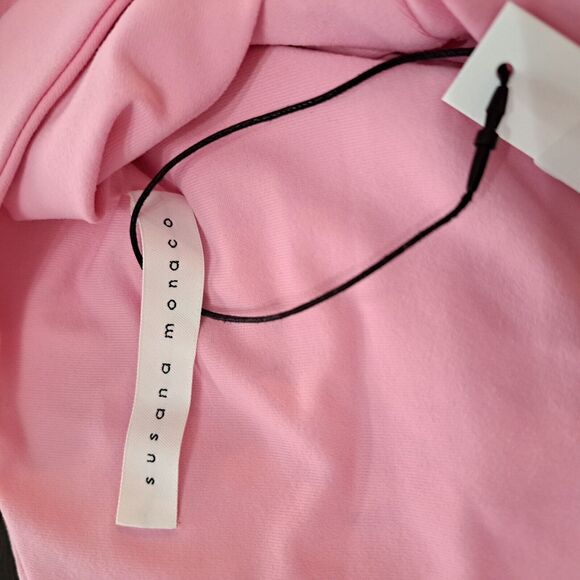 Revolve Susana Monaco One Arm Keyhole Dress In Ballerina Pink Stretchy Sz L New! - Picture 10 of 13